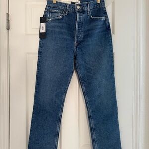 Agolde Riley high rise straight crop Denim